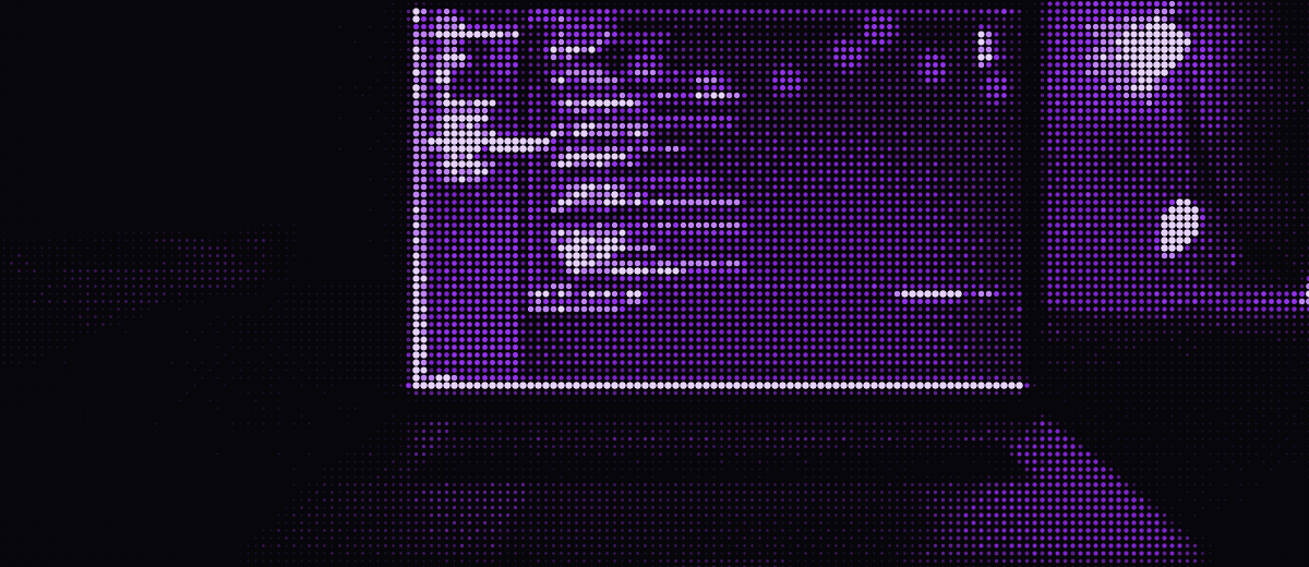 dithered code on a laptop representing a local microsandbox microvm